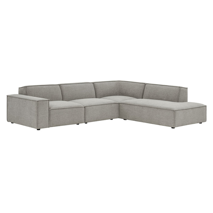 Restore 4-Piece Performance Fabric Upholstered Modular L-Shaped Sofa sectional sofa angle view