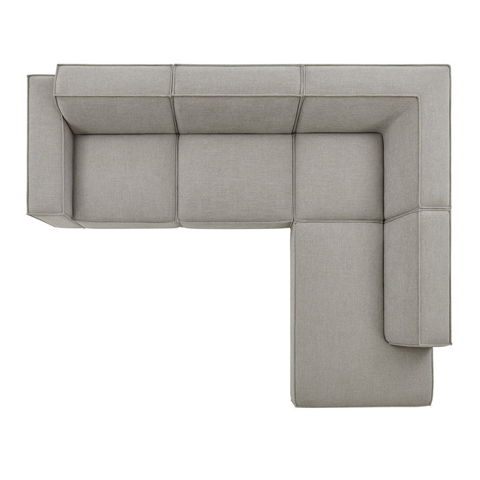 Restore 4-Piece Performance Fabric Upholstered Modular L-Shaped Sofa sectional sofa seating detail