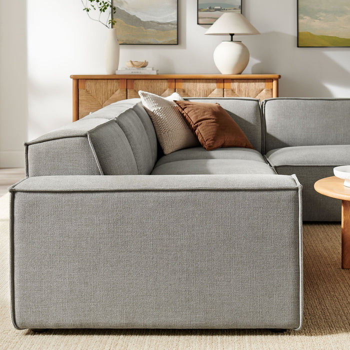 Restore 4-Piece Performance Fabric Upholstered Modular L-Shaped Sofa sectional sofa angle view