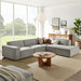 Restore 4-Piece Performance Fabric Upholstered Modular L-Shaped Sofa sectional sofa dimensions and measurements