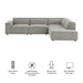Restore 4-Piece Performance Fabric Upholstered Modular L-Shaped Sofa sectional sofa back view