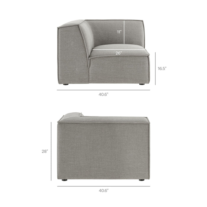 Restore 4-Piece Performance Fabric Upholstered Modular L-Shaped Sofa sectional sofa