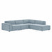Restore 4-Piece Performance Fabric Upholstered Modular L-Shaped Sofa by Modway - installation view