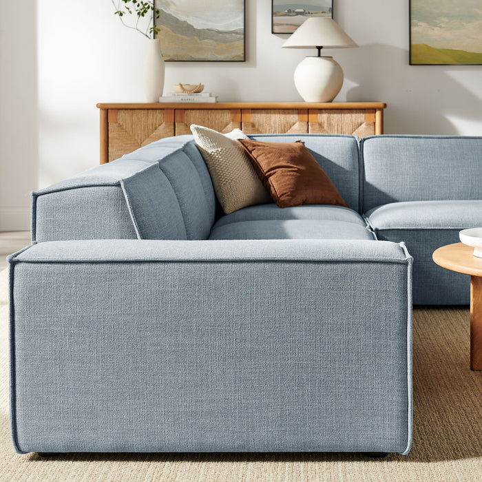Restore 4-Piece Performance Fabric Upholstered Modular L-Shaped Sofa by Modway - view 22
