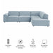 Restore 4-Piece Performance Fabric Upholstered Modular L-Shaped Sofa by Modway - product label
