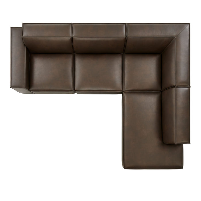 Restore 4-Piece Vegan Leather Modular L-Shaped Sofa by Modway - view 22
