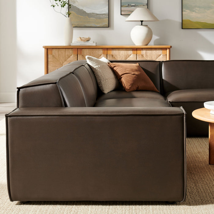 Restore 4-Piece Vegan Leather Modular L-Shaped Sofa by Modway - view 20