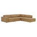 Restore 4-Piece Vegan Leather Modular L-Shaped Sofa by Modway - angle view