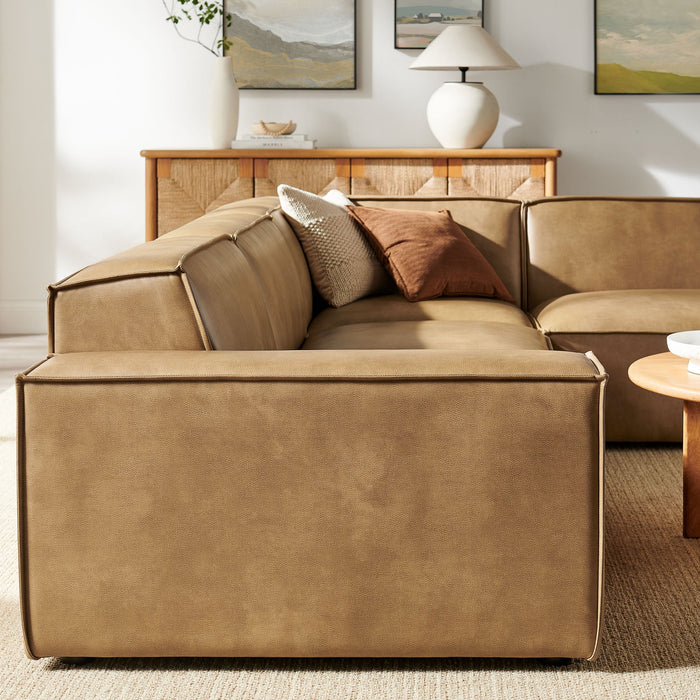 Restore 4-Piece Vegan Leather Modular L-Shaped Sofa by Modway - feature highlight