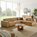 Restore 4-Piece Vegan Leather Modular L-Shaped Sofa by Modway - front view