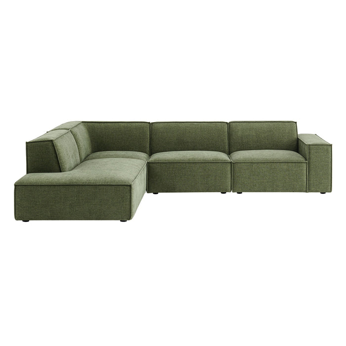 Restore 4-Piece Performance Fabric Upholstered Modular L-Shaped Sofa sectional sofa detail close-up