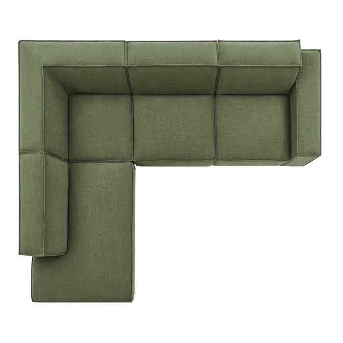 Restore 4-Piece Performance Fabric Upholstered Modular L-Shaped Sofa sectional sofa lifestyle shot