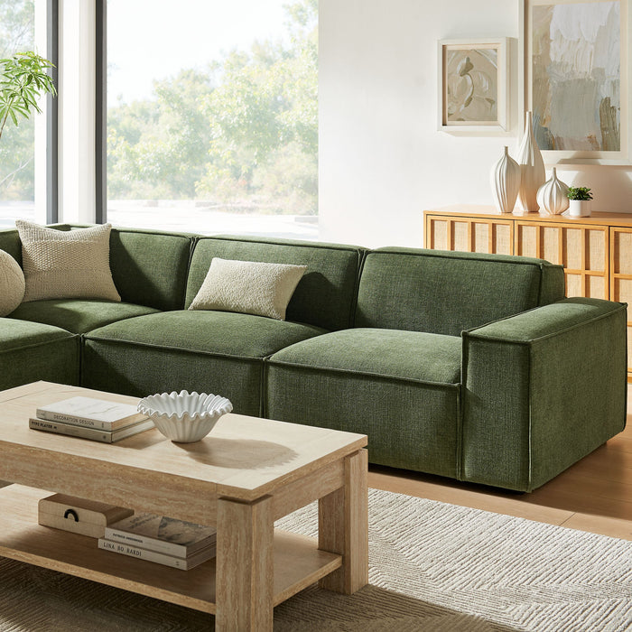 Restore 4-Piece Performance Fabric Upholstered Modular L-Shaped Sofa sectional sofa side view
