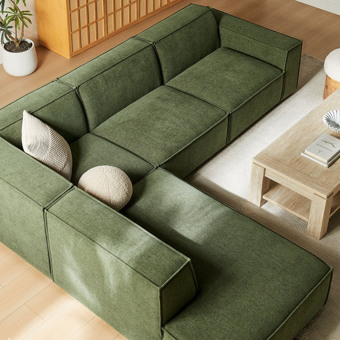 Restore 4-Piece Performance Fabric Upholstered Modular L-Shaped Sofa sectional sofa
