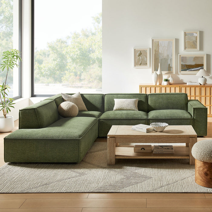 Restore 4-Piece Performance Fabric Upholstered Modular L-Shaped Sofa sectional sofa
