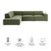 Restore 4-Piece Performance Fabric Upholstered Modular L-Shaped Sofa sectional sofa detail close-up