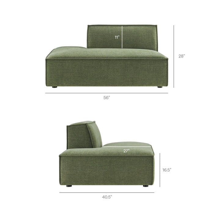 Restore 4-Piece Performance Fabric Upholstered Modular L-Shaped Sofa sectional sofa angle view