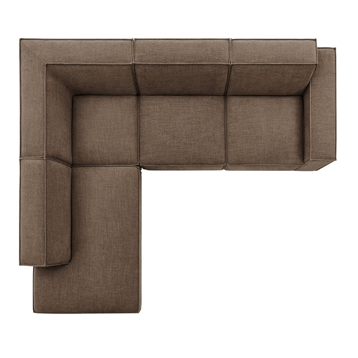 Restore 4-Piece Performance Fabric Upholstered Modular L-Shaped Sofa by Modway - view 24