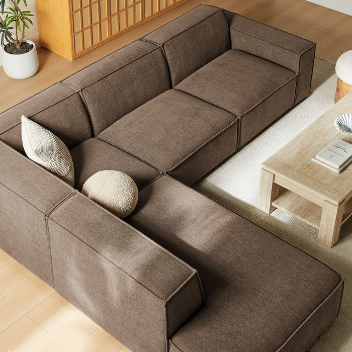 Restore 4-Piece Performance Fabric Upholstered Modular L-Shaped Sofa by Modway - view 21