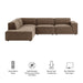 Restore 4-Piece Performance Fabric Upholstered Modular L-Shaped Sofa by Modway - product label