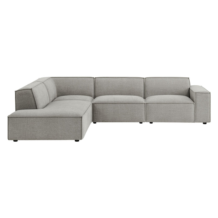 Restore 4-Piece Performance Fabric Upholstered Modular L-Shaped Sofa sectional sofa detail close-up