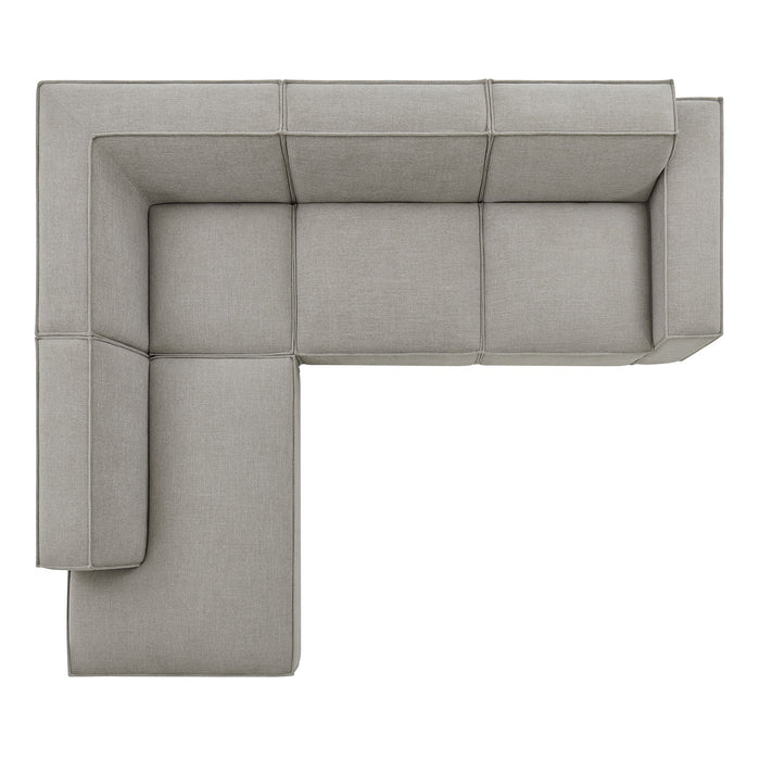 Restore 4-Piece Performance Fabric Upholstered Modular L-Shaped Sofa sectional sofa lifestyle shot
