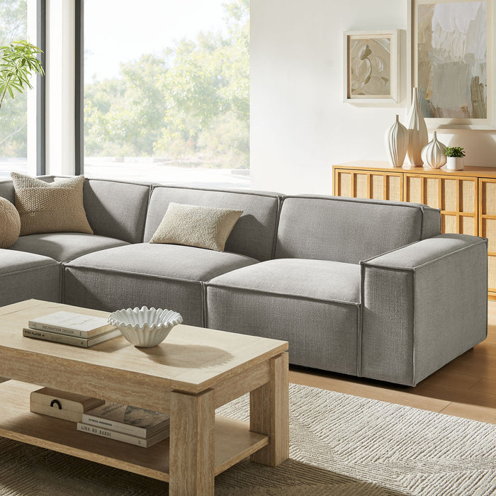 Restore 4-Piece Performance Fabric Upholstered Modular L-Shaped Sofa sectional sofa side view