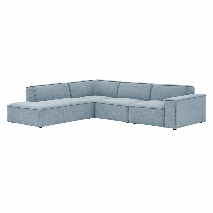 Restore 4-Piece Performance Fabric Upholstered Modular L-Shaped Sofa sectional sofa angle view