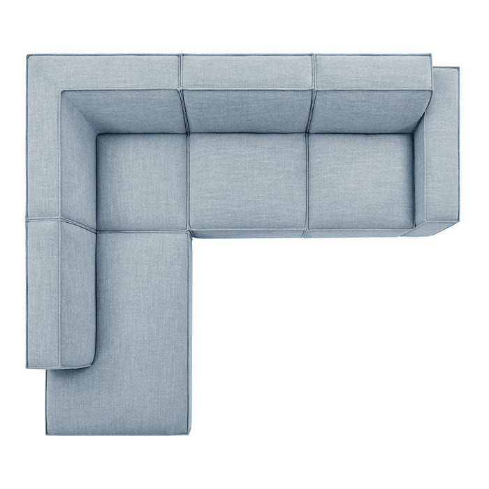 Restore 4-Piece Performance Fabric Upholstered Modular L-Shaped Sofa sectional sofa seating detail