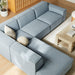 Restore 4-Piece Performance Fabric Upholstered Modular L-Shaped Sofa sectional sofa dimensions and measurements