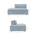 Restore 4-Piece Performance Fabric Upholstered Modular L-Shaped Sofa sectional sofa