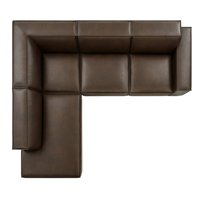 Restore 4-Piece Vegan Leather Modular L-Shaped Sofa by Modway - view 22