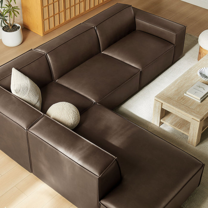 Restore 4-Piece Vegan Leather Modular L-Shaped Sofa by Modway - view 19