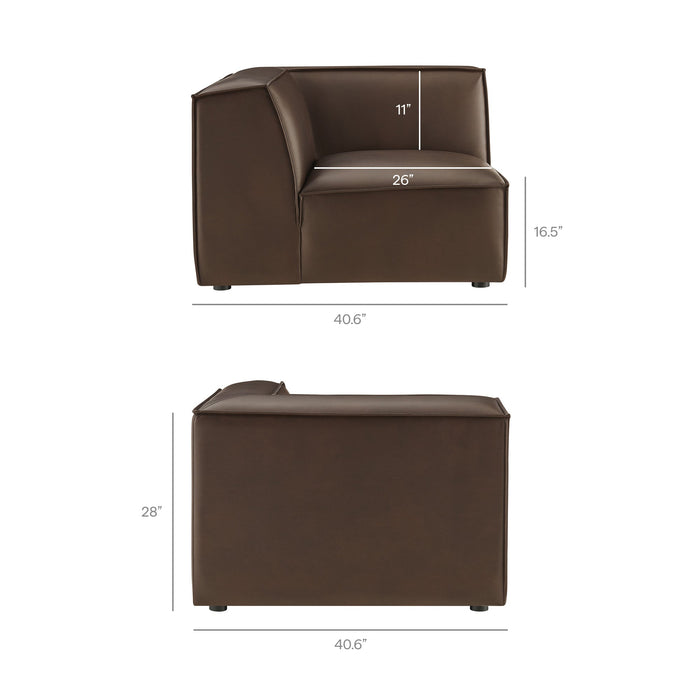Restore 4-Piece Vegan Leather Modular L-Shaped Sofa by Modway - product label