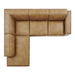 Restore 4-Piece Vegan Leather Modular L-Shaped Sofa by Modway - interior view