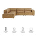 Restore 4-Piece Vegan Leather Modular L-Shaped Sofa by Modway - side view