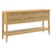 Soma 62 Inch Rattan Console Table Oak