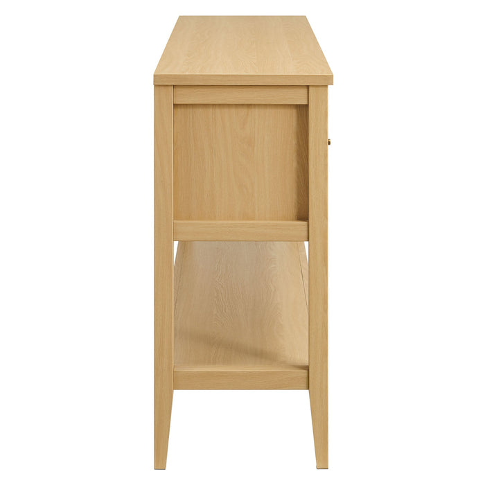 Soma 62 Inch Rattan Console Table Oak
