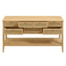 Soma 62 Inch Rattan Console Table Oak