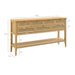 Soma 62 Inch Rattan Console Table Oak