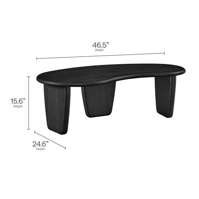 Vetra Kidney-Shaped Free Coffee Table