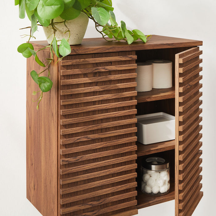 Modway Render Wall Mounted Bathroom Cabinet Storage Shelf - View 12