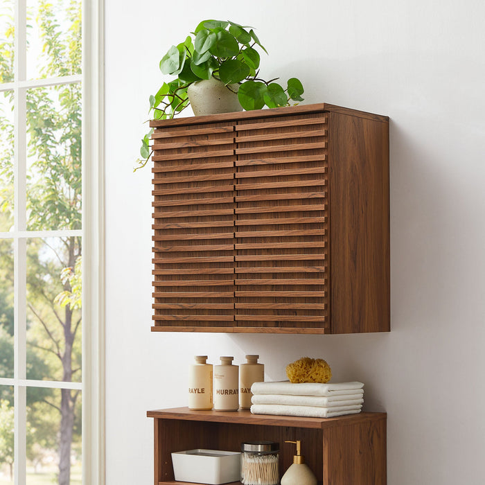Modway Render Wall Mounted Bathroom Cabinet Storage Shelf - View 9