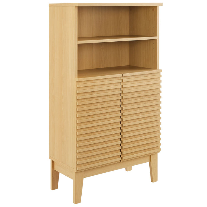 Modway Render Freestanding Bathroom Storage Cabinet in Brown
