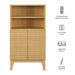 Modway Render Freestanding Bathroom Storage Cabinet in Brown - Side View