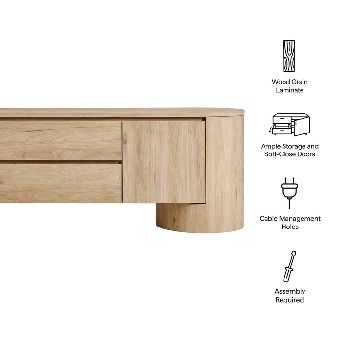 Duval 71 Inch Oval TV Cabinet