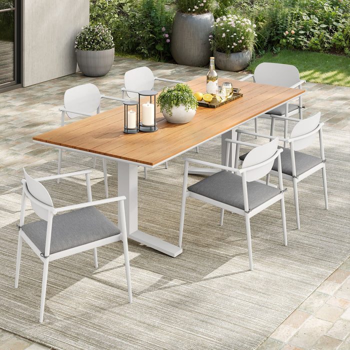 Aeris 7-Piece Outdoor Patio Aluminum Dining Set