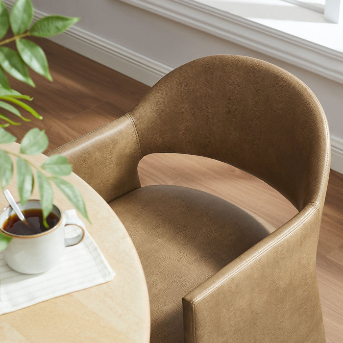 Modway Talia Vegan Leather Dining Armchair - Close-Up