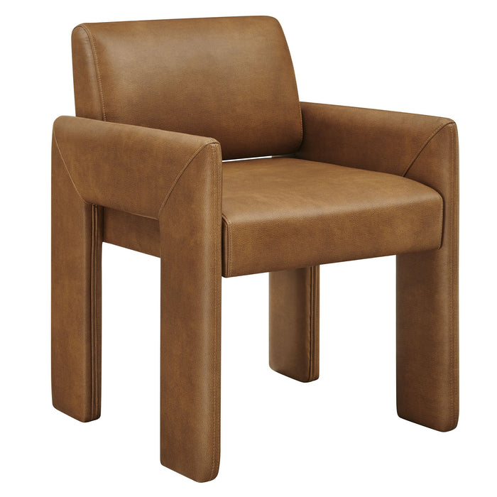 Daven Vegan Leather Dining Armchair
