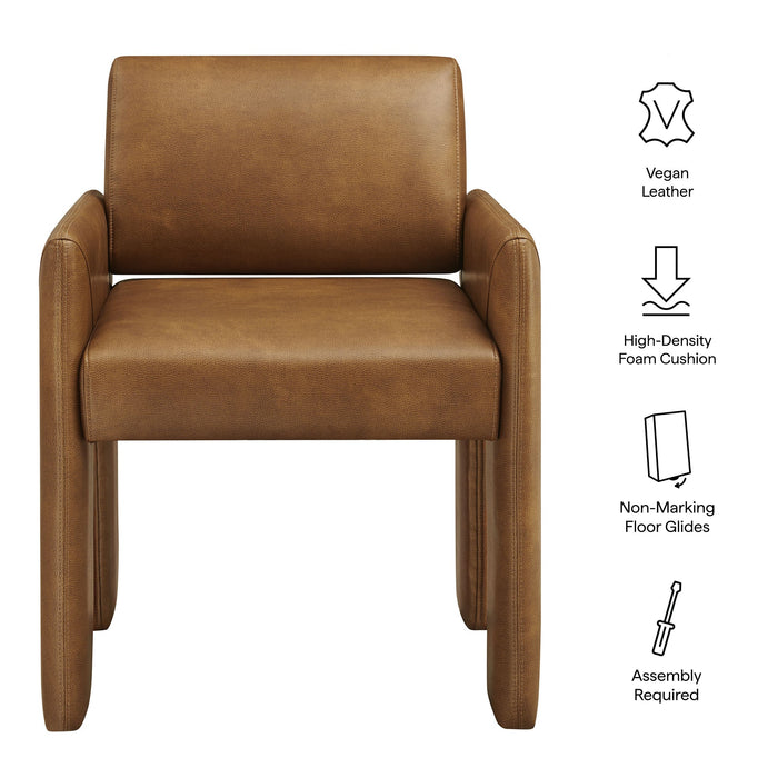 Daven Vegan Leather Dining Armchair